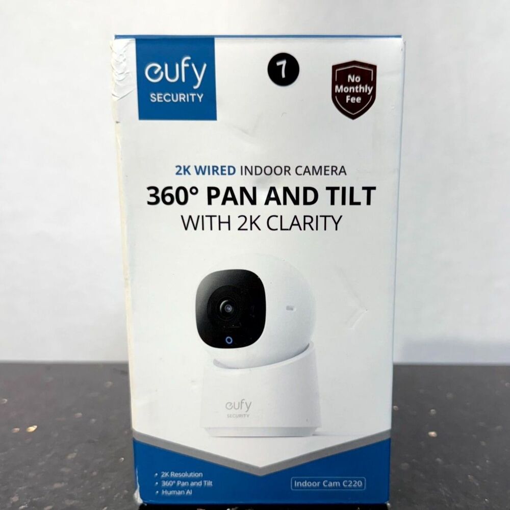eufy Security Indoor Cam C220 2K Pan‎ 360° Tilt 75° Wi-Fi Home Security Camera